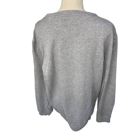 Buffalo David Bitton Gray Sweatshirt Crewneck Embroidered Logo Mens xl Cotton Bl - Picture 4 of 10